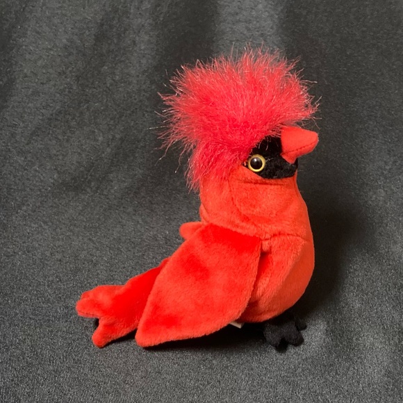 💫 Vintage 1999 Mac The Cardinal Bird Ty Beanie Baby - Picture 2 of 14
